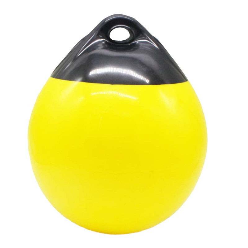 X-Haibei 1 Boat Fender Ball Round Anchor Buoy, Dock Bumper Ball Inflatable Vinyl Shield Protection Marine Mooring Buoy (Yellow, A29(D11.8*H13.8 INCH)) - Image 1
